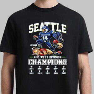 Seattle Seahawks NFC West Division Champions 2025 TShirt  73